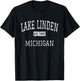 Lake Linden Michigan MI Vintage T-Shirt - T-Shirt | Black