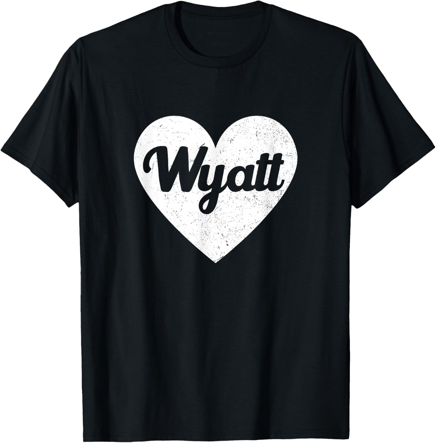 I Heart Wyatt Favorite First Name Heart Love Wyatt T-Shirt - T-Shirt | Black