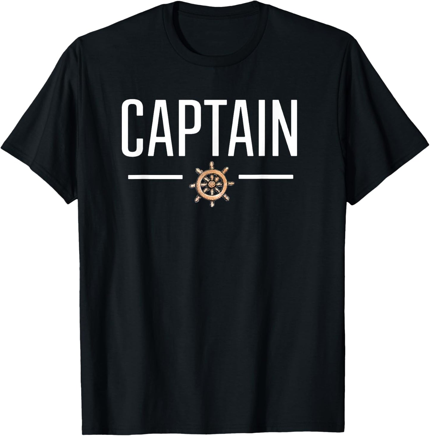 Captain for Boat Lovers or First Mate T-Shirt - T-Shirt | Black