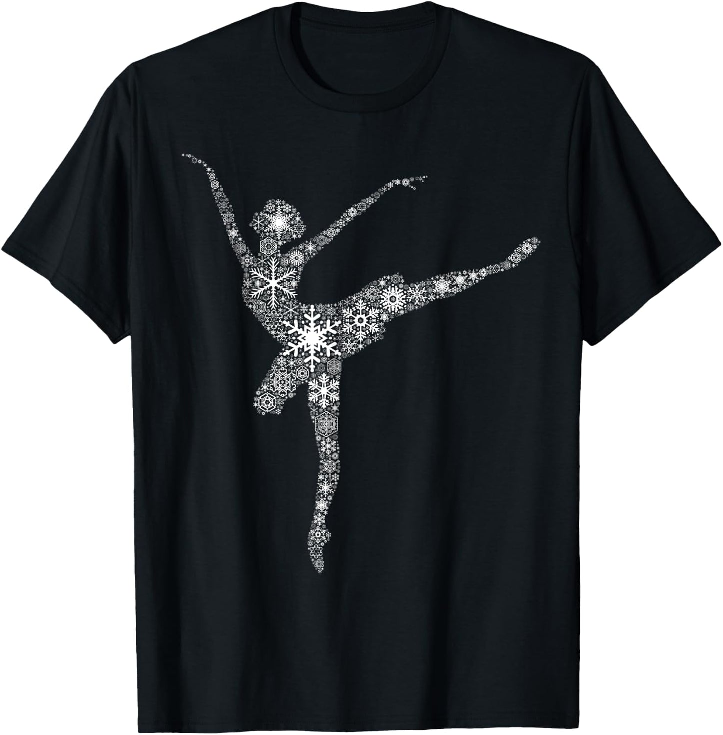 Weihnachts-Kostm Schneesilhouette Snowflake Christmas Ballet Dance Black - Women, Girls, Toddlers, Children - Small - Short Sleeve T-Shirt - T-Shirt | Black