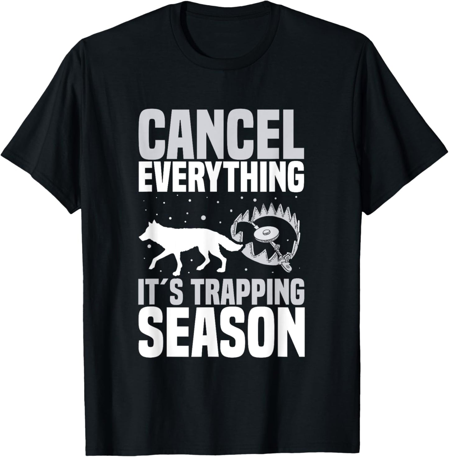 Coyote Trapping Gear Trap Hunting Equipment Trapper T-Shirt - T-Shirt | Black