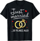 Just Married 20 Years Ago Funny Couple 20th Anniversary Gift T-Shirt - T-Shirt | Black