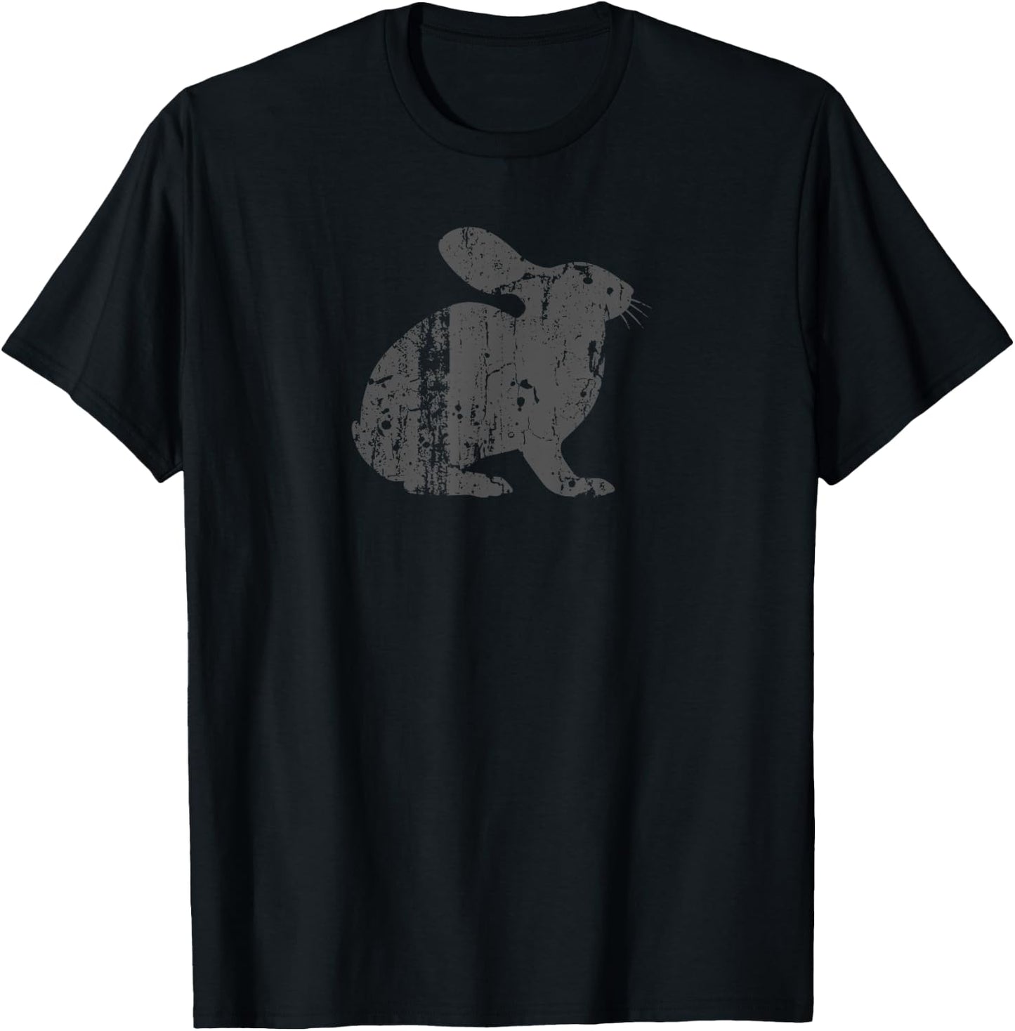 Rabbit Vintage Design - Rabbit Print T-Shirt - T-Shirt | Black