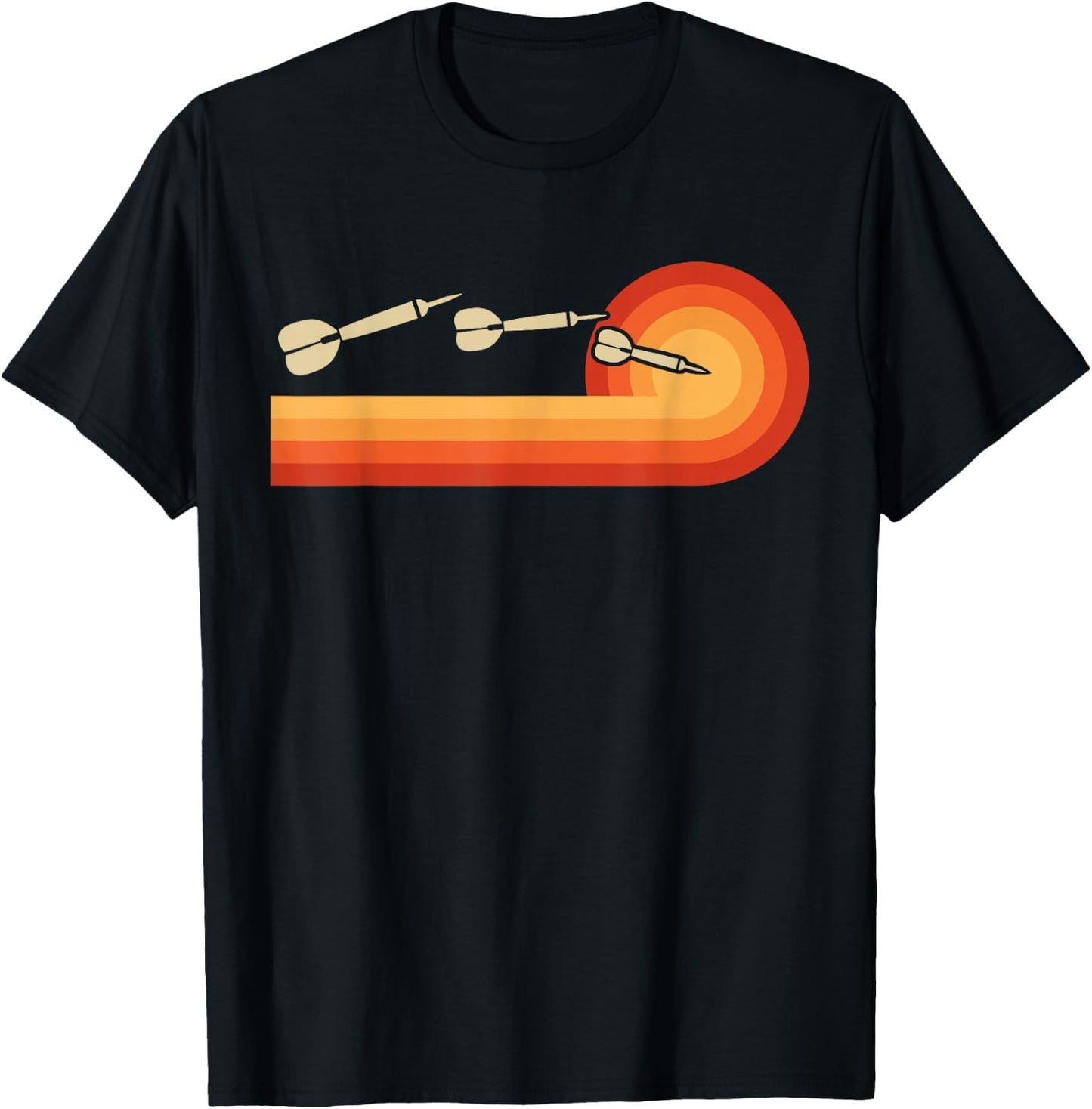 Retro Dart Board Shirt Dart Player Gifts Throwing League T-Shirt - T-Shirt | Black