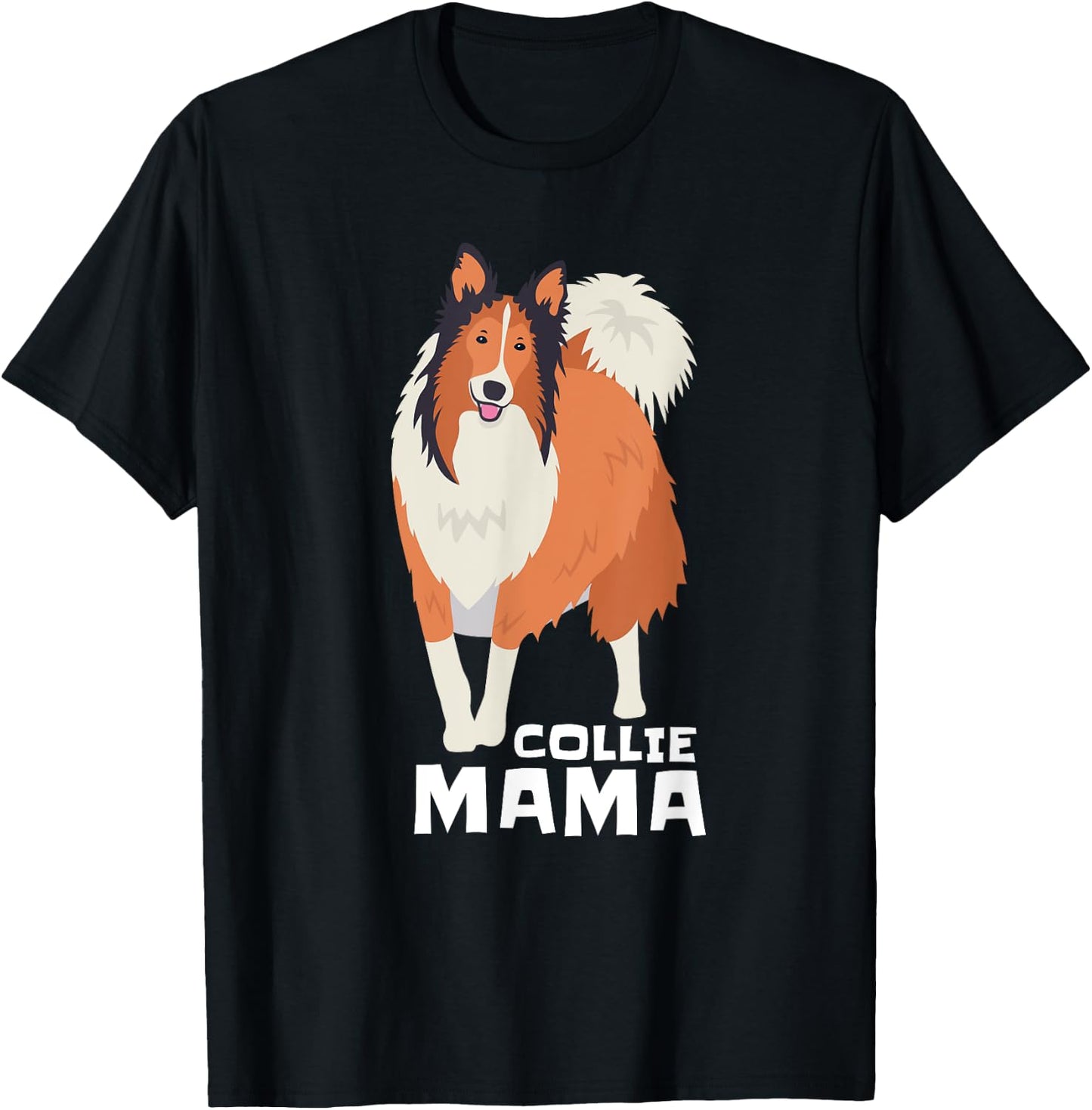 Rough Collie Mama Dog Pet T-Shirt - T-Shirt | Black