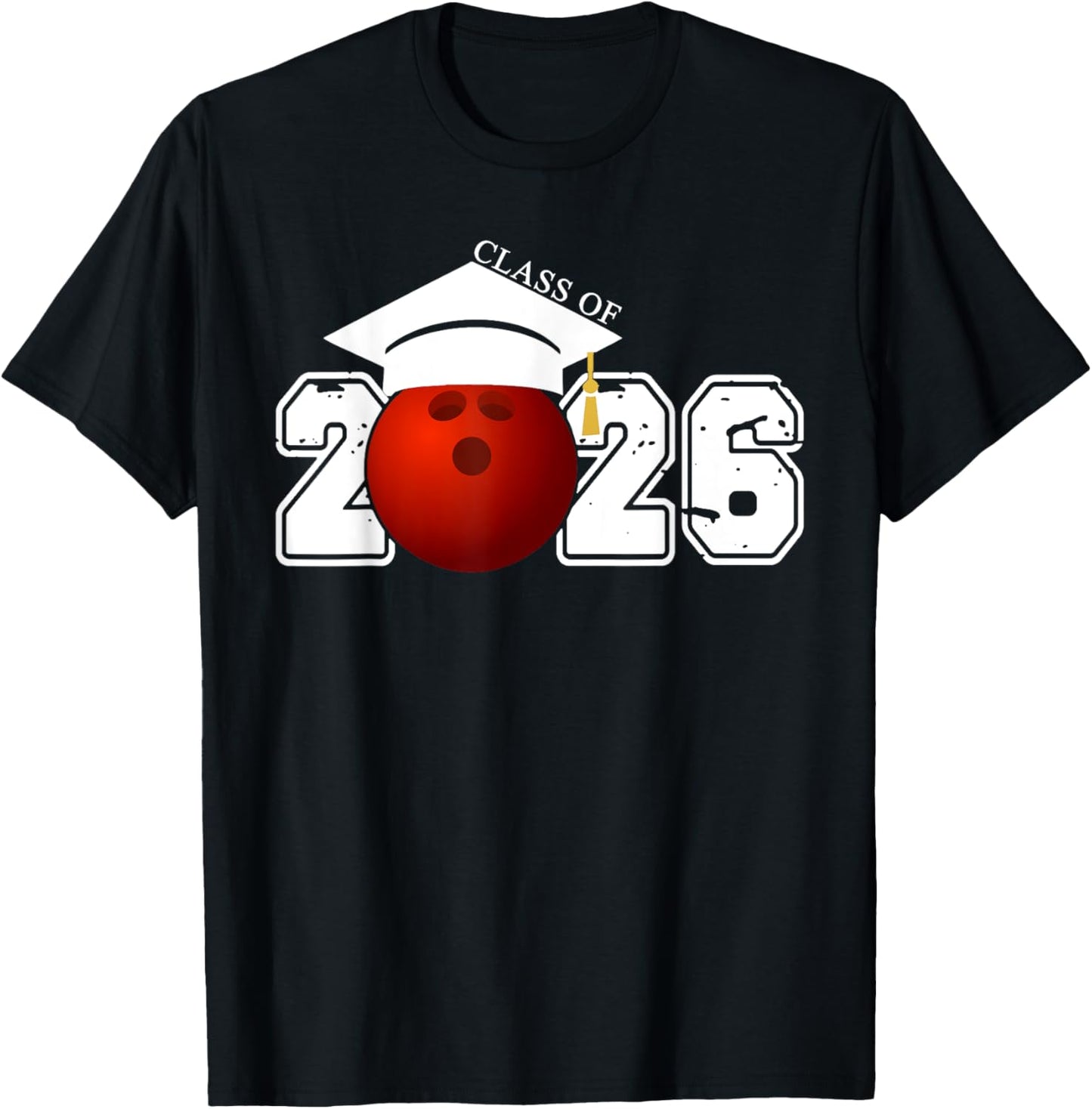 Senior Class Of 2026 Graduation Bowling Graduate Gifts T-Shirt - T-Shirt | Black