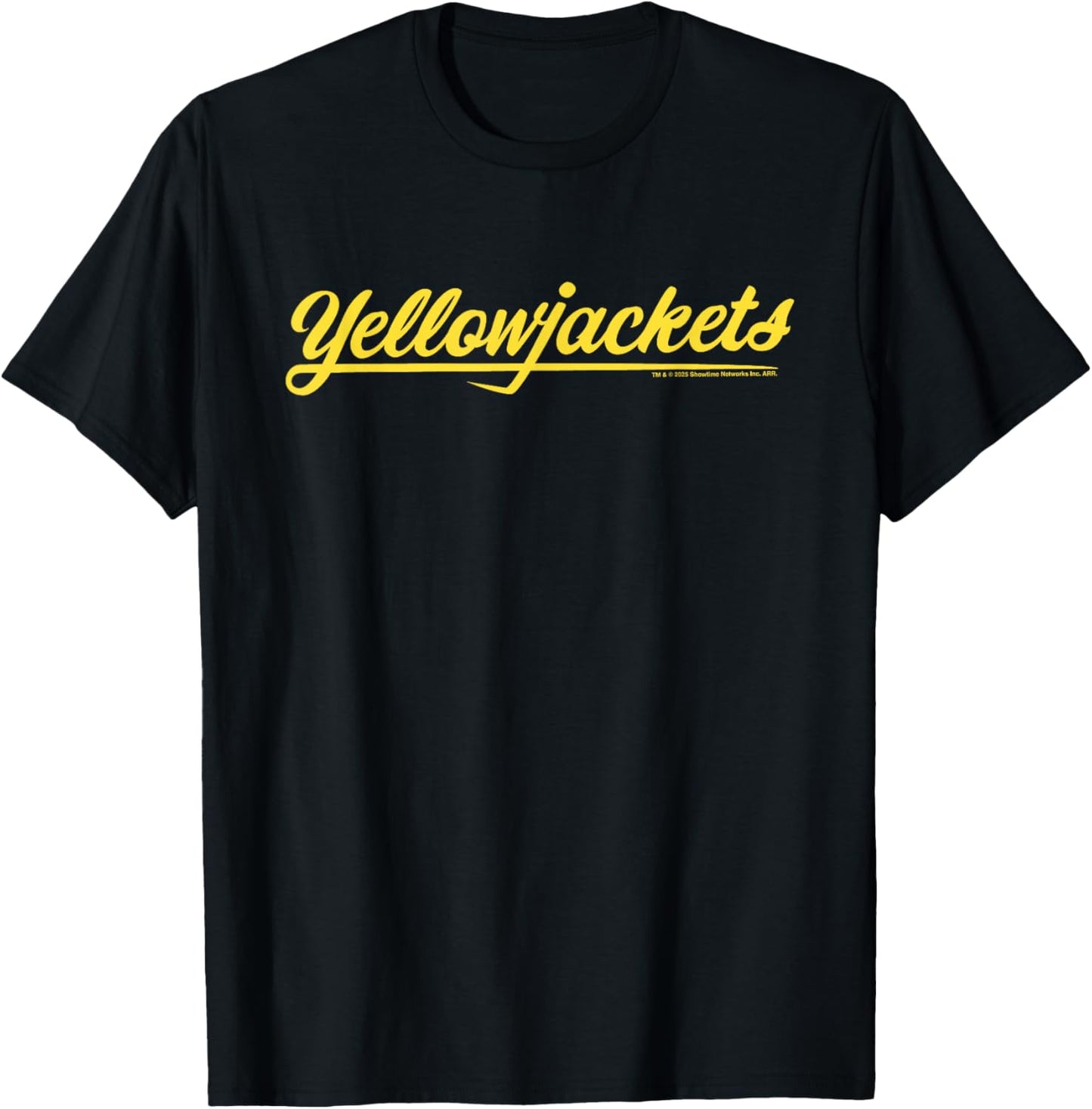 Yellow Yellowjackets Text Logo T-Shirt - T-Shirt | Black