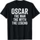 Oscar The Man The Myth The Legend Shirt First Name Oscar T-Shirt - T-Shirt | Black