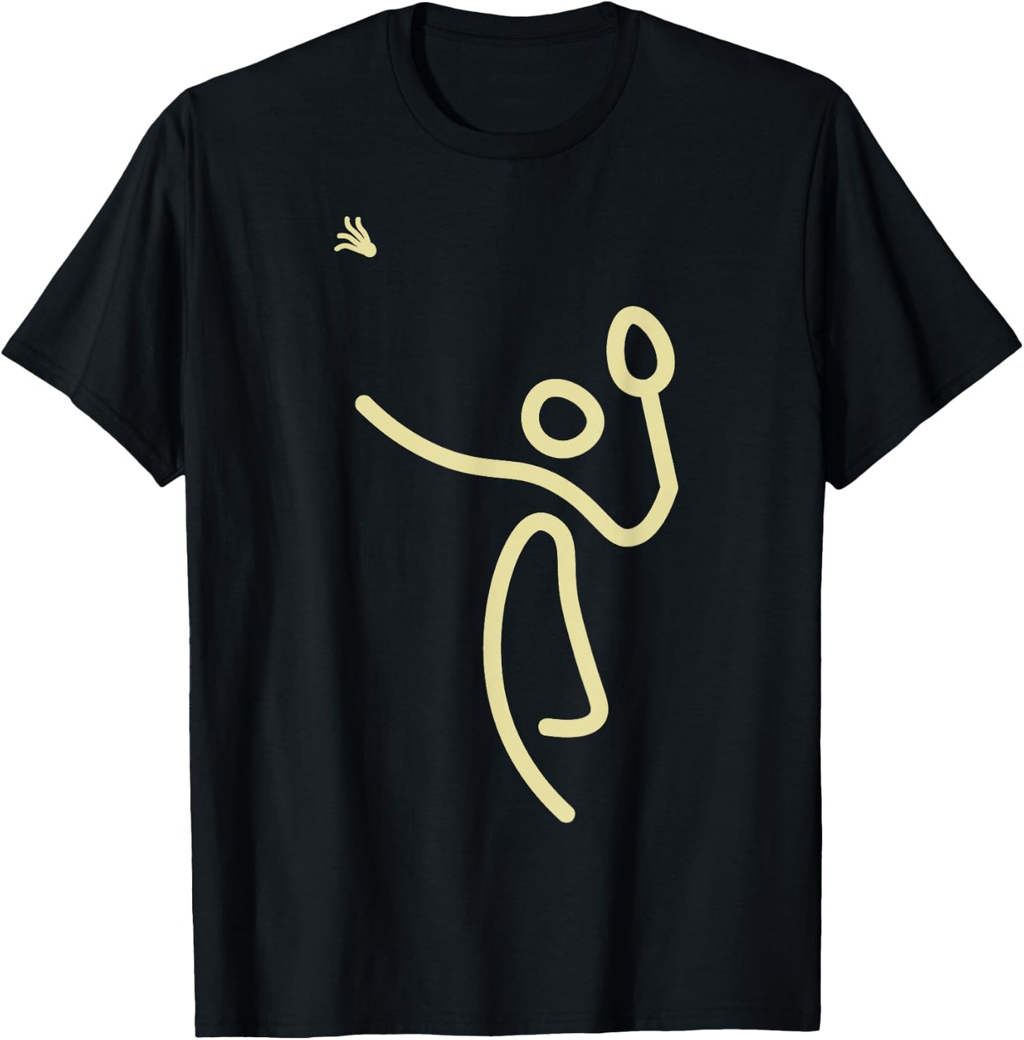 Badminton Stick Man – Shuttlecock Gift T-Shirt - T-Shirt | Black