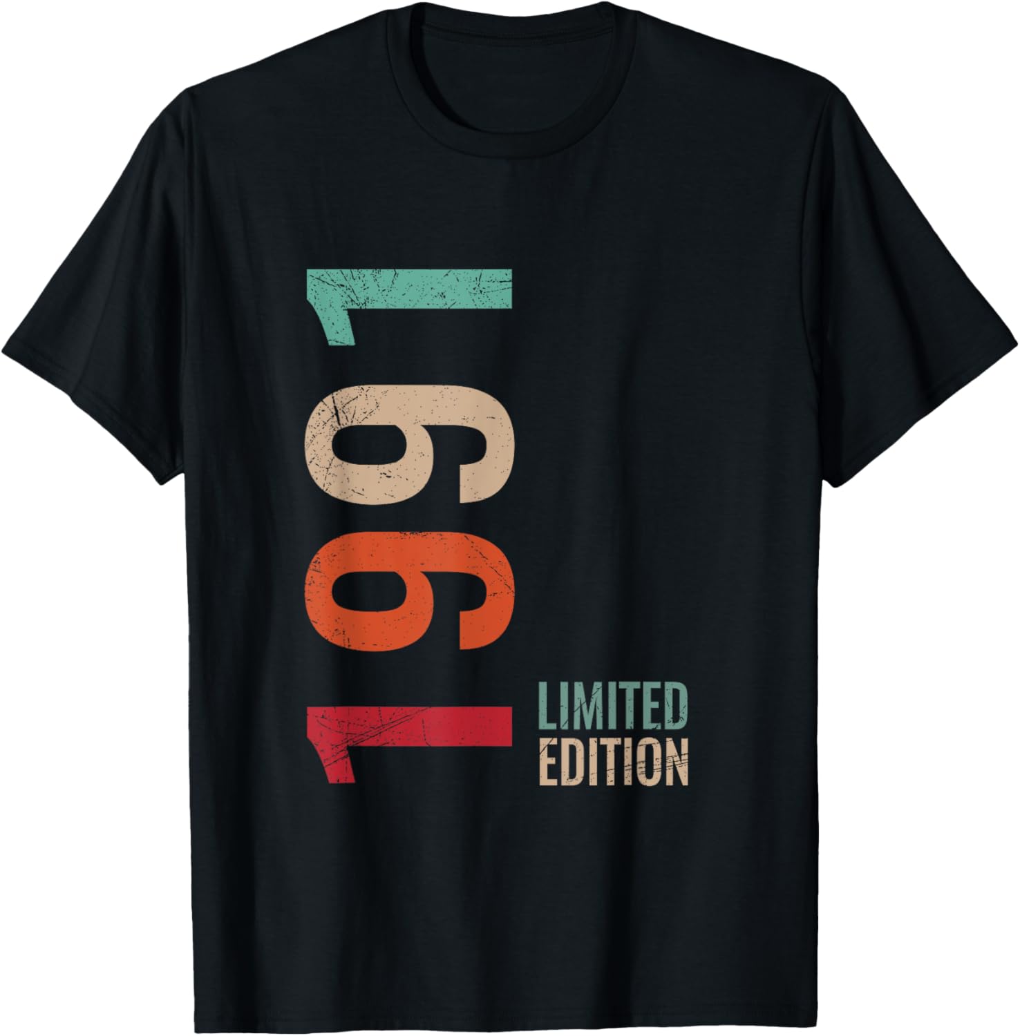 34th Birthday Husband Wife Son Daughter 34 Years Old 1991 T-Shirt - T-Shirt | Black