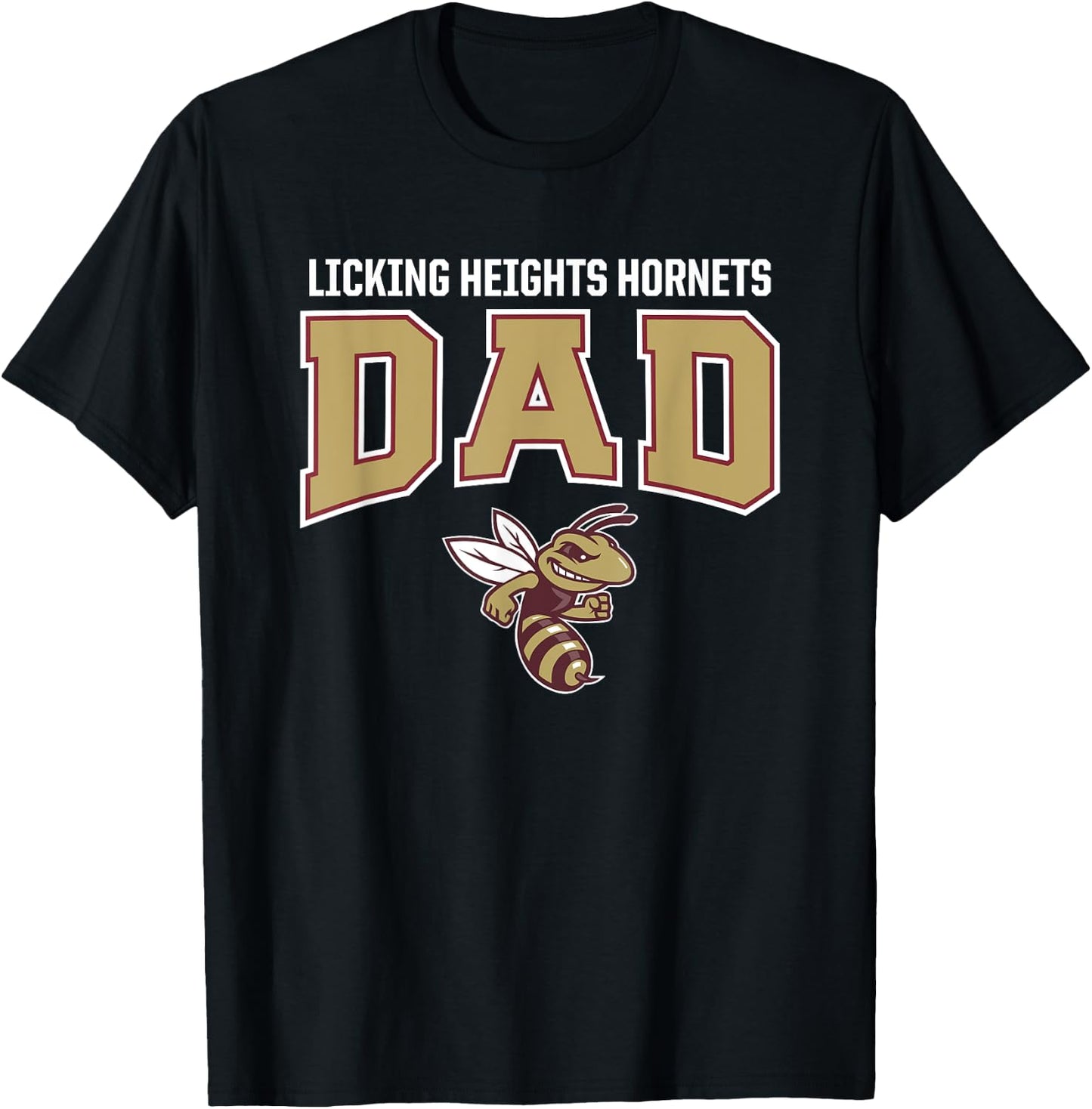 Licking Heights Hornets Logo Dad HS T-Shirt - T-Shirt | Black