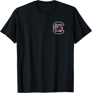 South Carolina Gamecocks Front/Back Football Black T-Shirt - T-Shirt | Black