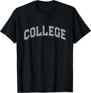 Funny COLLEGE Hard Knocks School Alumni Senior Football Gag T-Shirt - T-Shirt | Black