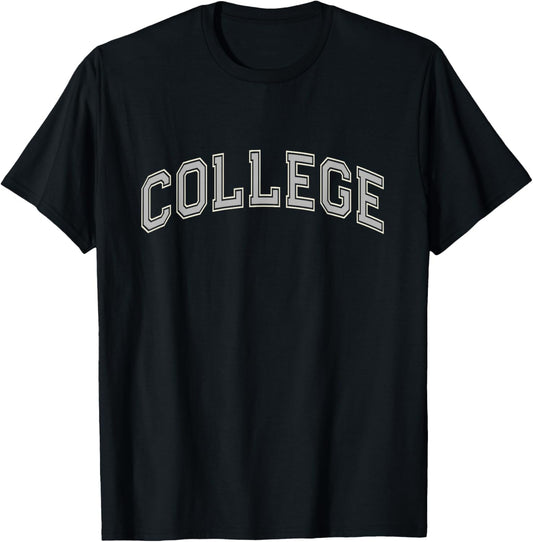 Funny COLLEGE Hard Knocks School Alumni Senior Football Gag T-Shirt - T-Shirt | Black