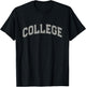 Funny COLLEGE Hard Knocks School Alumni Senior Football Gag T-Shirt - T-Shirt | Black