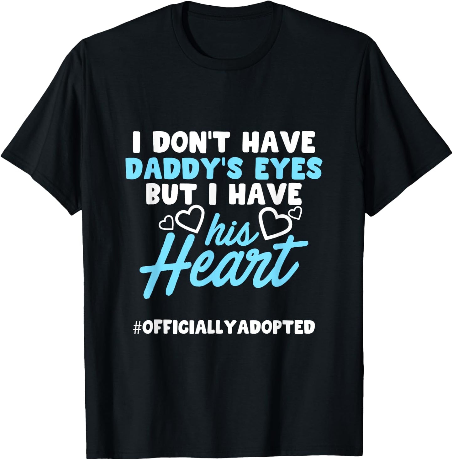 Adoption Announcement Day Family Gifts Dad Heart T-Shirt - T-Shirt | Black