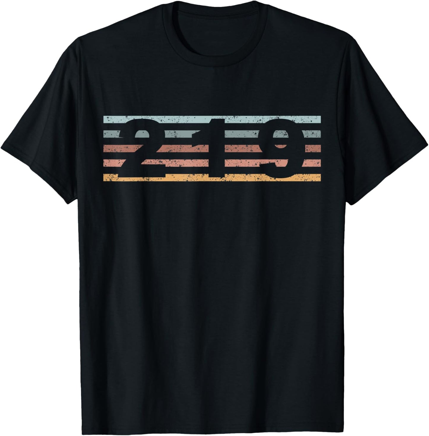 219 Area Code Retro Indiana Gary T-Shirt - T-Shirt | Black