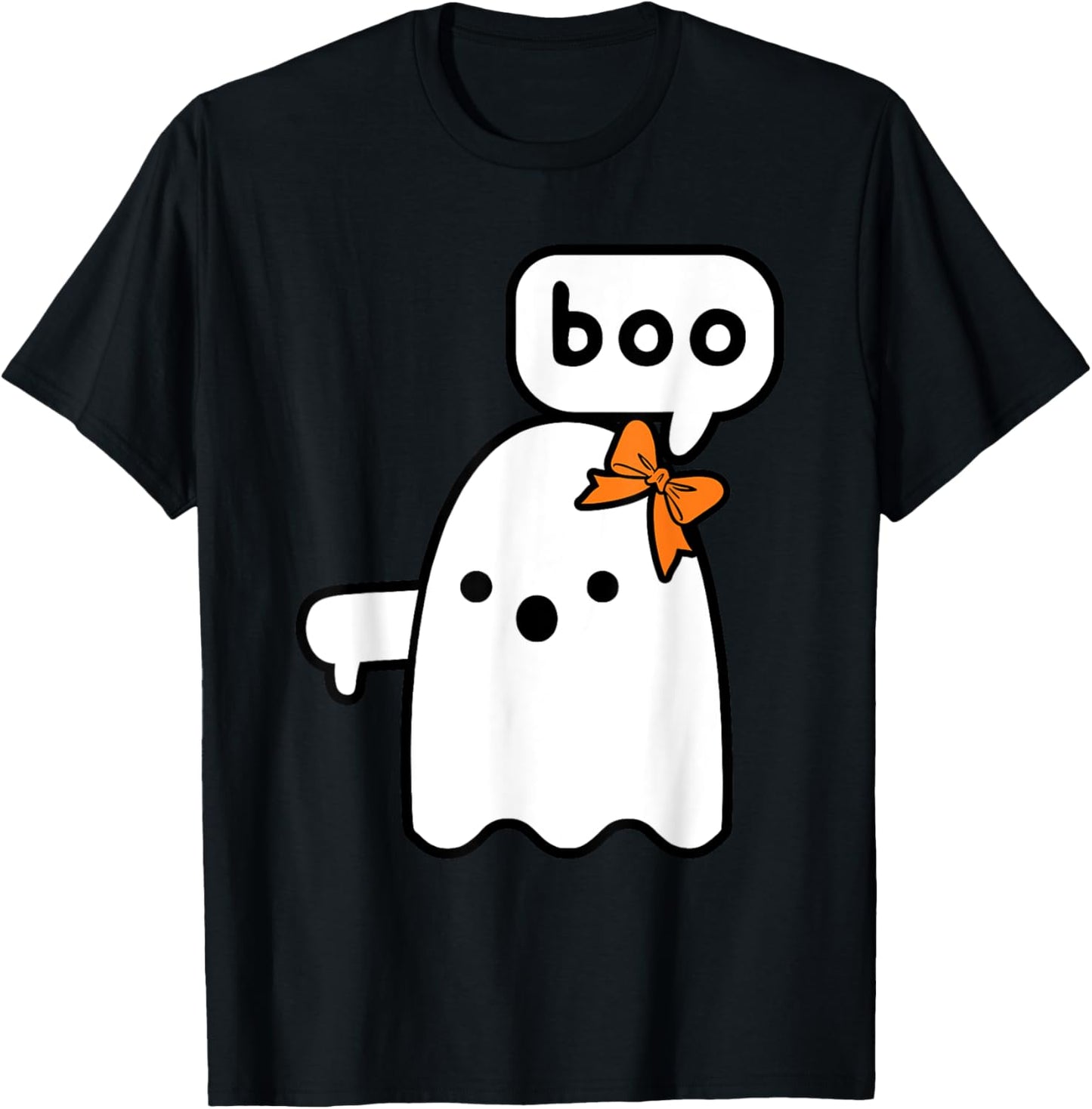 Thumbs Down Ghost Screaming Boo Ghost halloween Girls T-Shirt - T-Shirt | Black