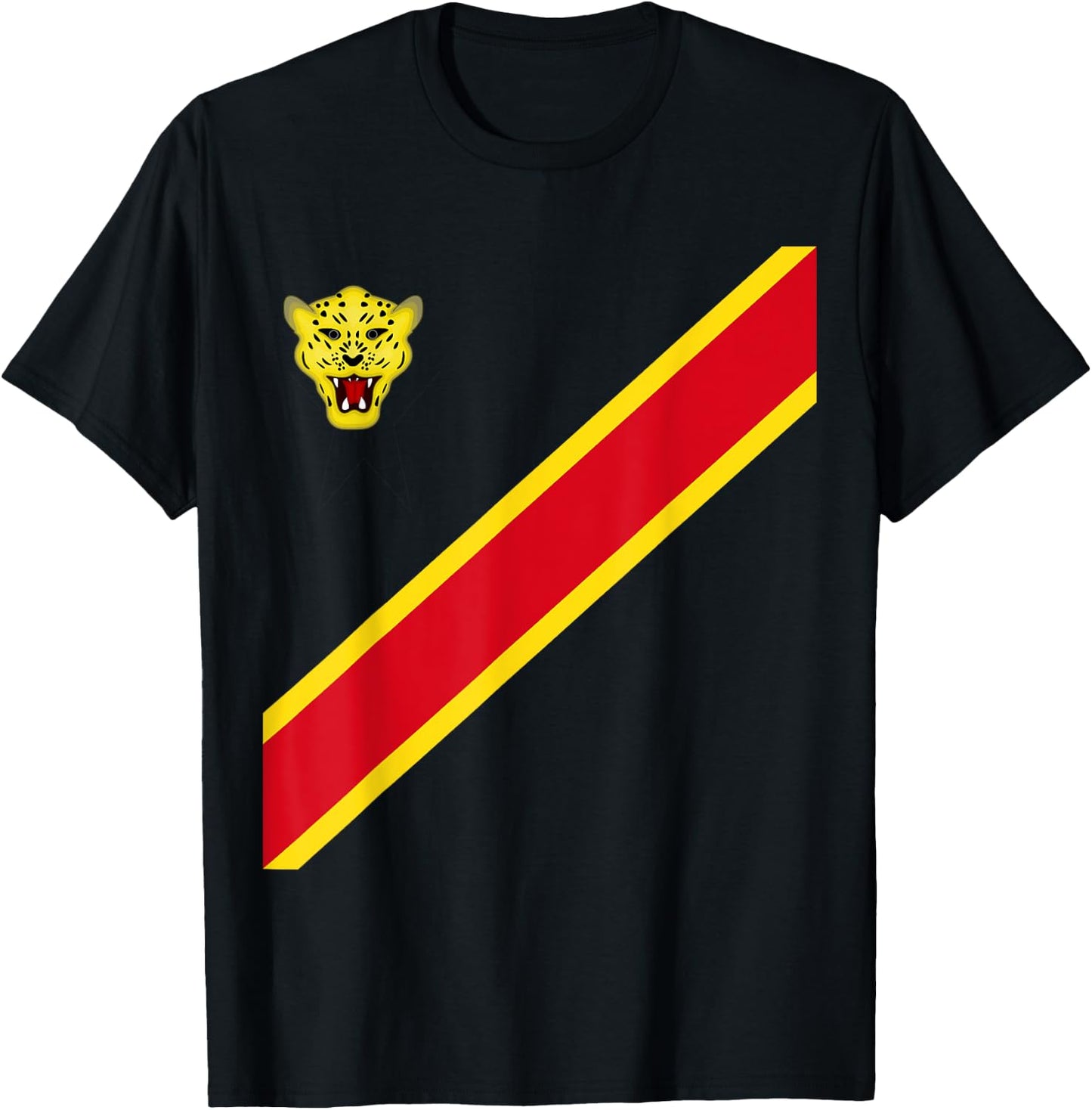 Congo Football Souvenir Flag Of DRC Leopards Proud Congolese T-Shirt - T-Shirt | Black