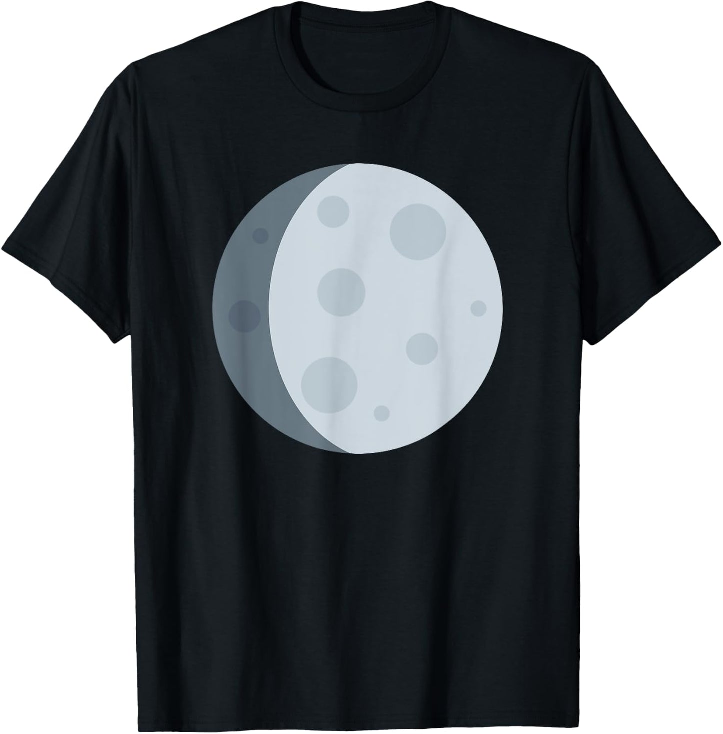 Waxing Gibbous Moon T-Shirt - T-Shirt | Black