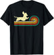 Dachshund dachshund dog silhouette retro Gift Men Women Girls Kids T-Shirt - T-Shirt | Black