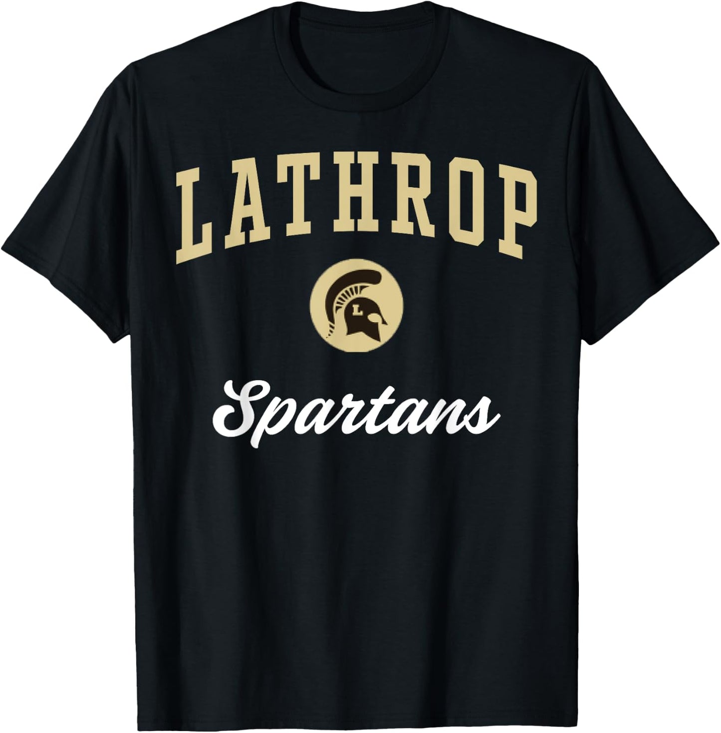 Lathrop High School Spartans C3 T-Shirt - T-Shirt | Black