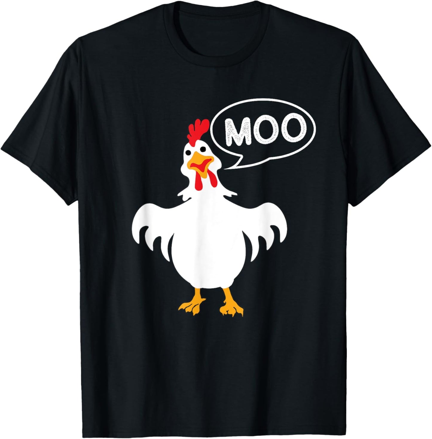 Moo - Chicken Lover Animal Farm Rancher Poultry Owner Farmer T-Shirt - T-Shirt | Black