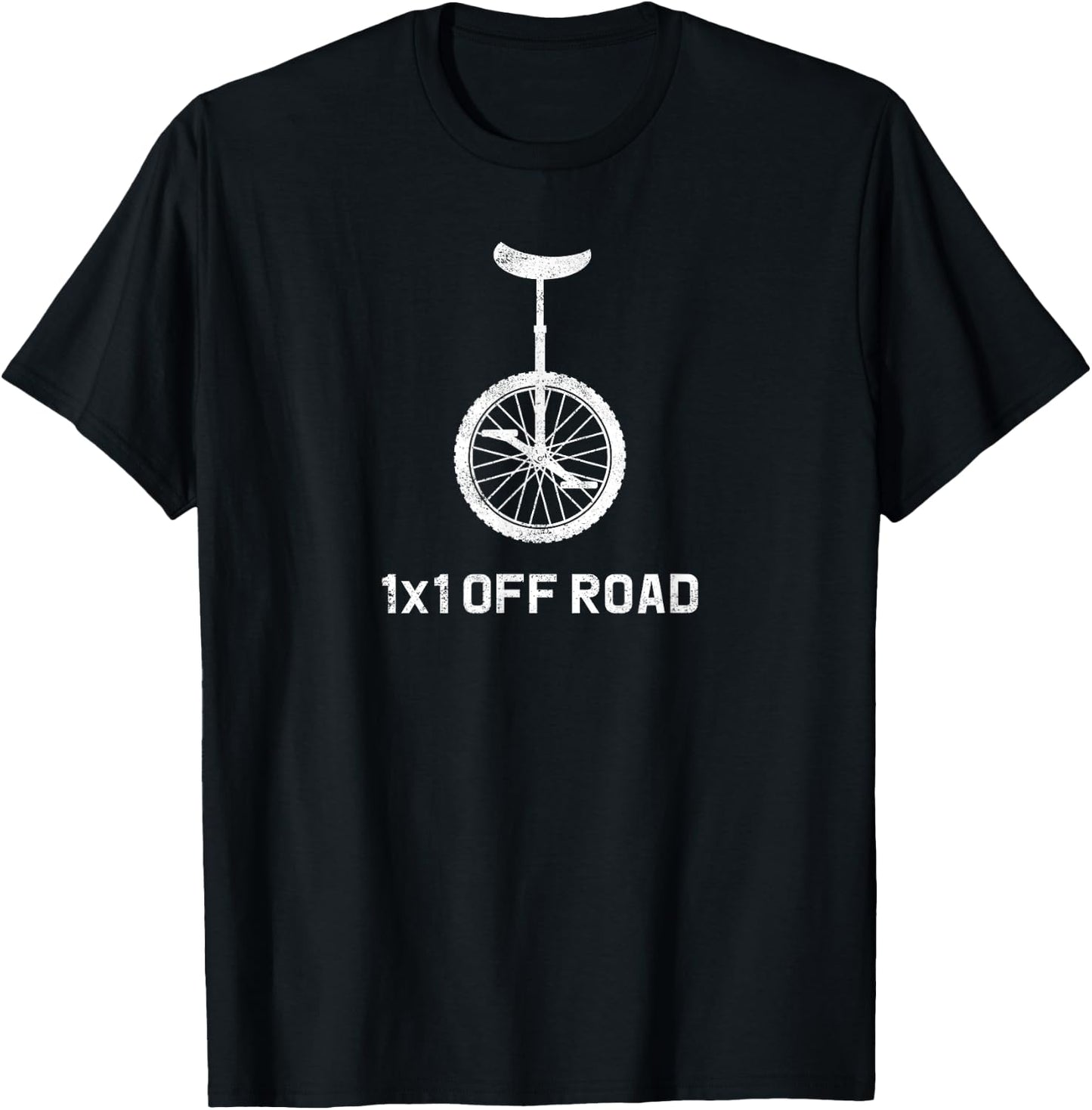 1x1 Off Road Shirt - Unicycle Shirt - Unicyclist Shirt T-Shirt - T-Shirt | Black