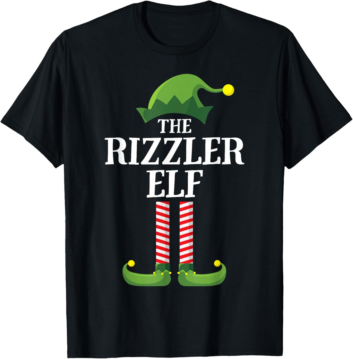 The Rizzler Elf Matching Family Group Funny Christmas T-Shirt - T-Shirt | Black