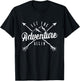 Camping "Let The Adventure Begin" T-Shirt - T-Shirt | Black