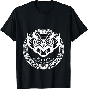 Goddess of Wisdom Athena Shirt Greek Mythology | Athena T-Shirt - T-Shirt | Black