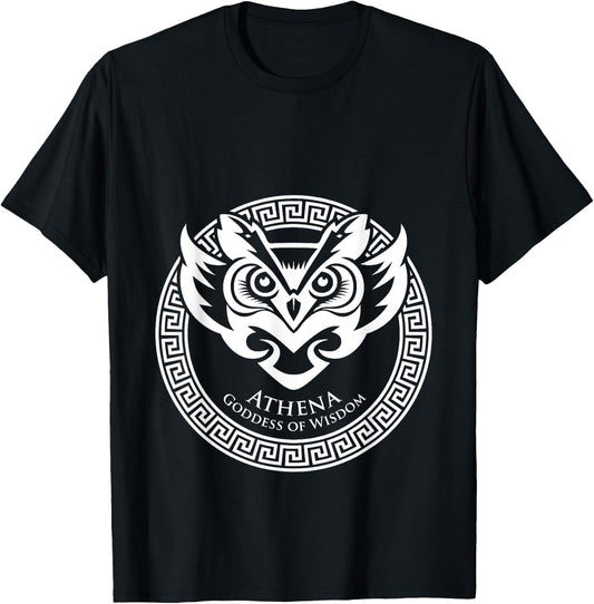 Goddess of Wisdom Athena Shirt Greek Mythology | Athena T-Shirt - T-Shirt | Black