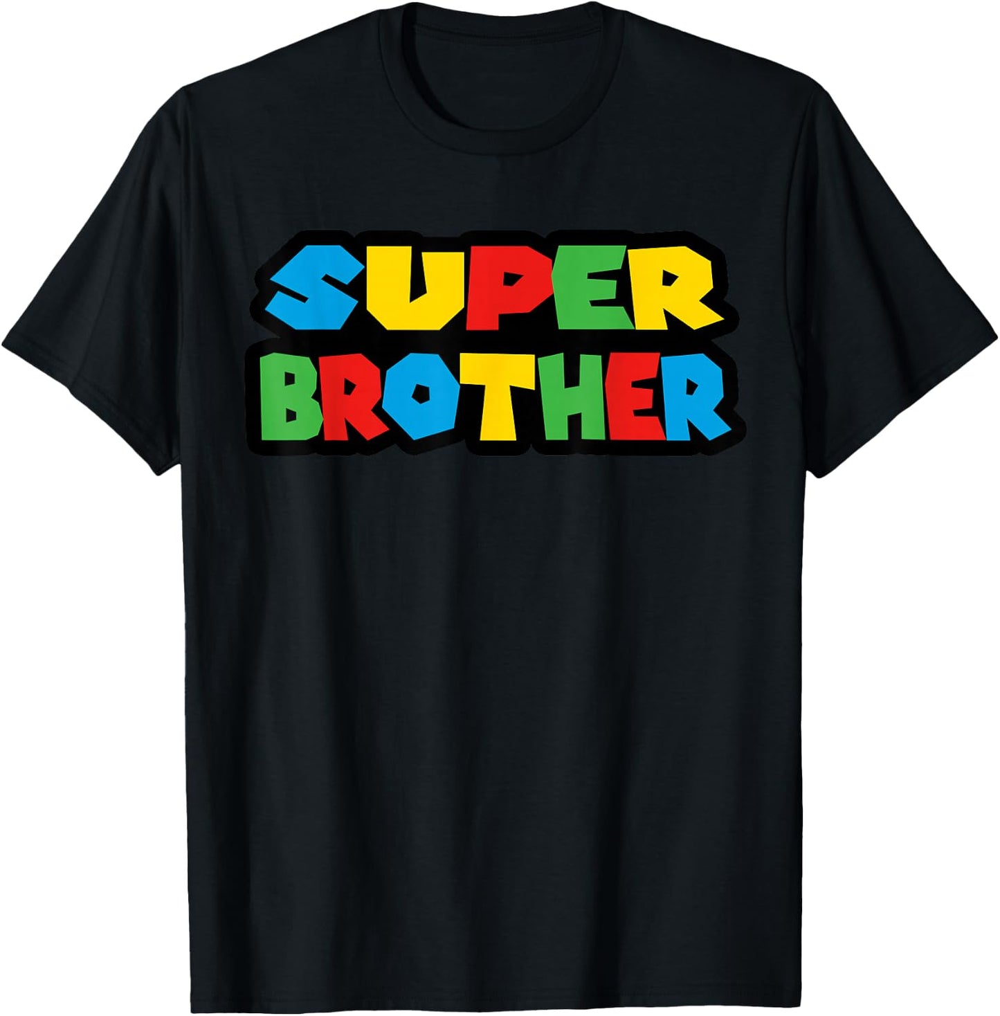 Gamer Super Brother Classic Funny T-Shirt - T-Shirt | Black
