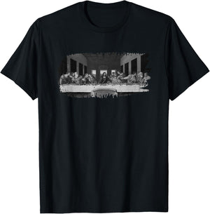 Last Supper Grunge by Leonardo daVinci T-Shirt - T-Shirt | Black