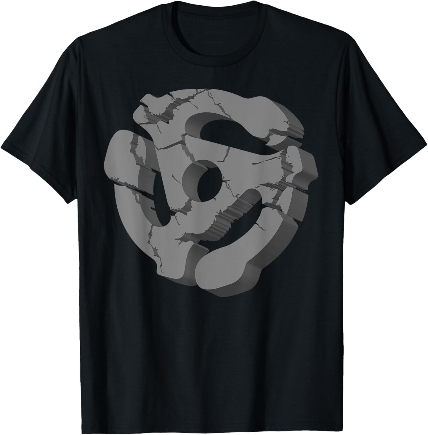 Cool Turntable 45 RPM Adapter For DJ Music Record Nerd T-Shirt - T-Shirt | Black