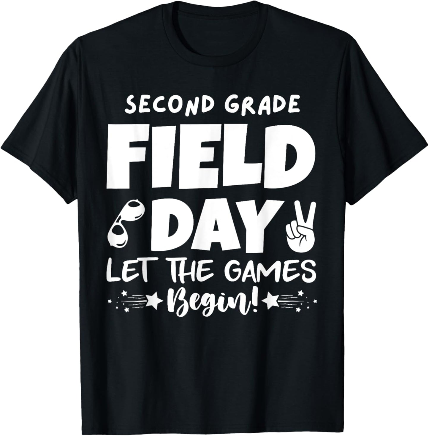 Field Day second 2nd grade Orange 2025 boy girl teacher T-Shirt - T-Shirt | Black