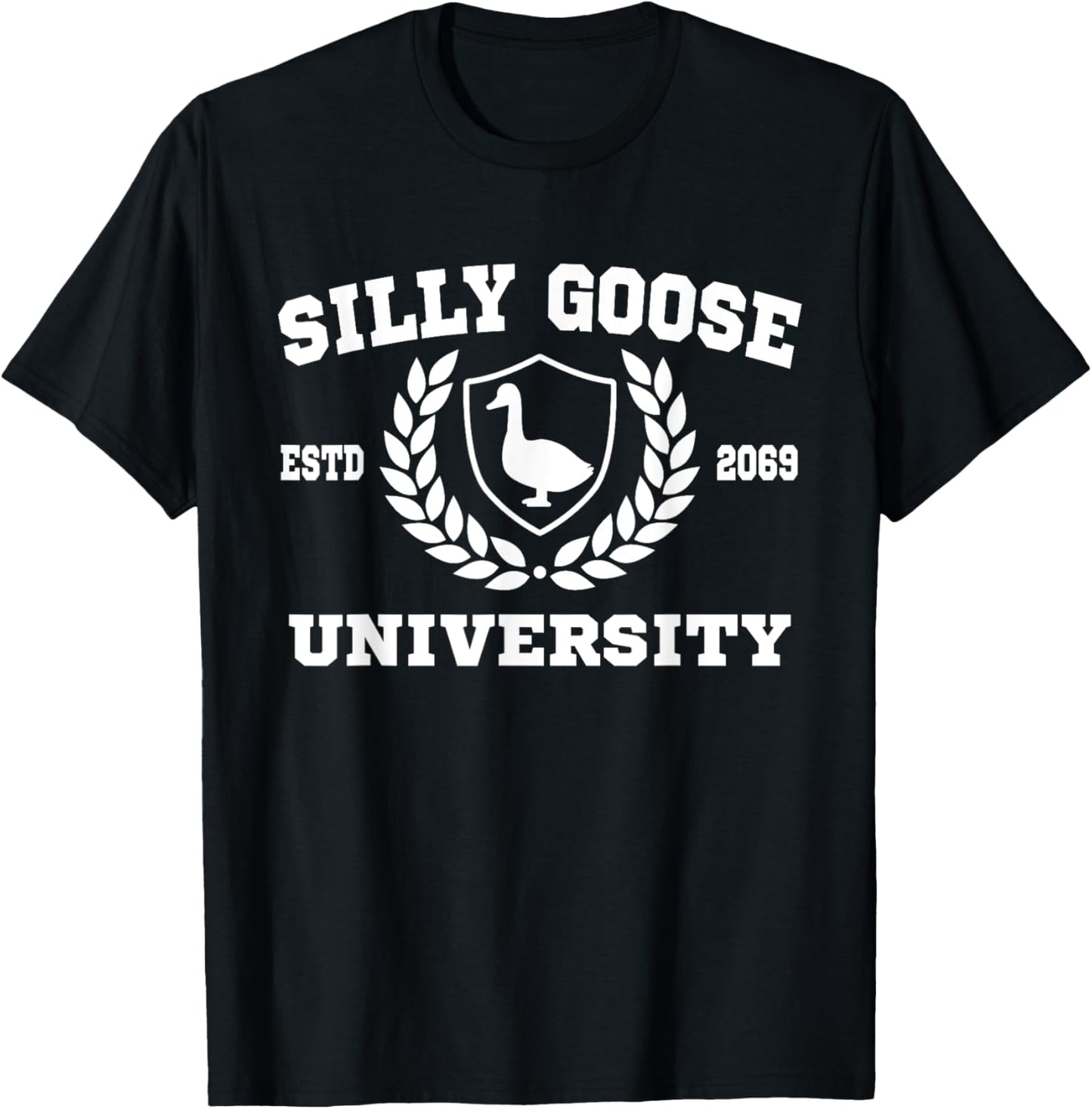 Silly Goose University Funny Meme T-Shirt - T-Shirt | Black