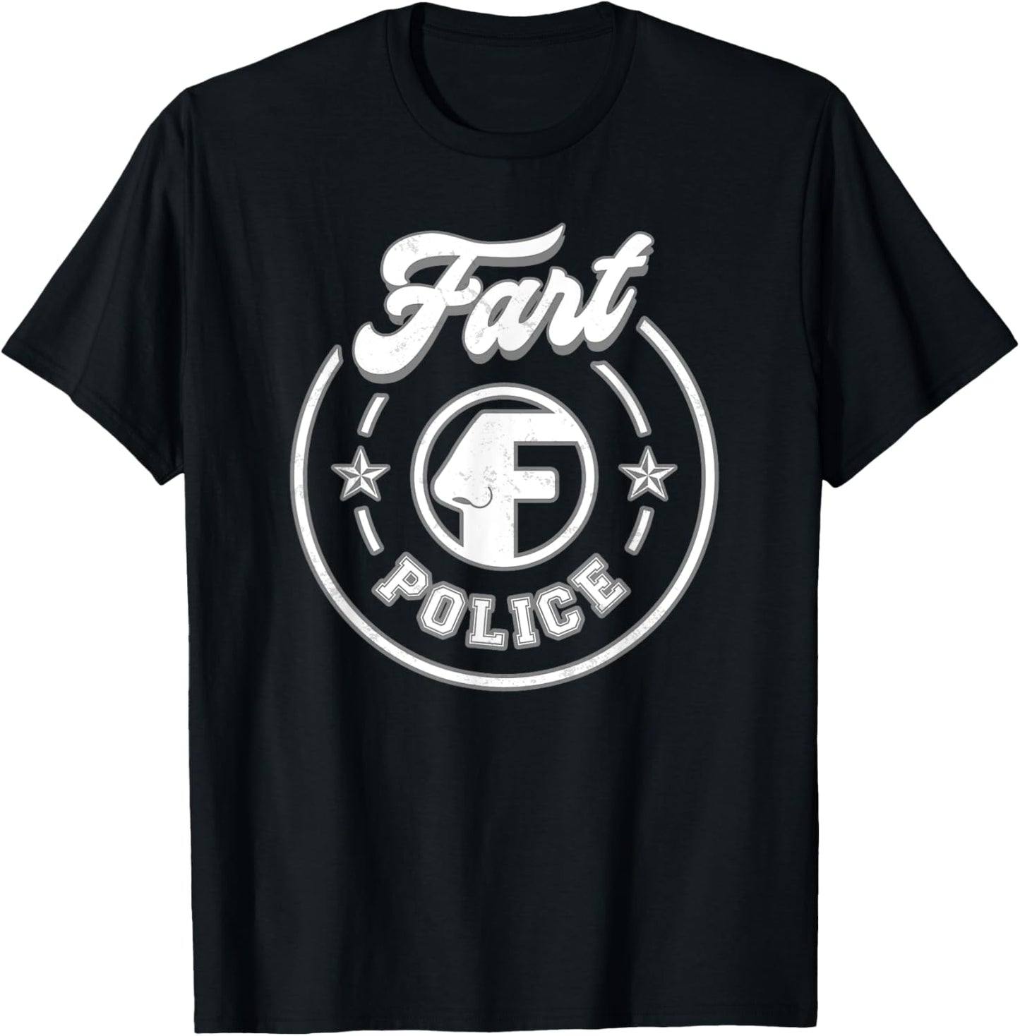 Police Fart Funny T-Shirt - T-Shirt | Black