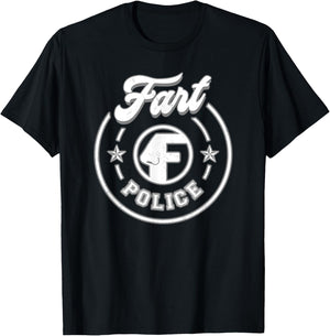 Police Fart Funny T-Shirt - T-Shirt | Black