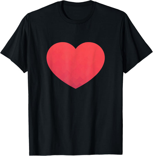 Heart Valentines Day Shirt - Graphic Novelty Love Heart T-Shirt - T-Shirt | Black