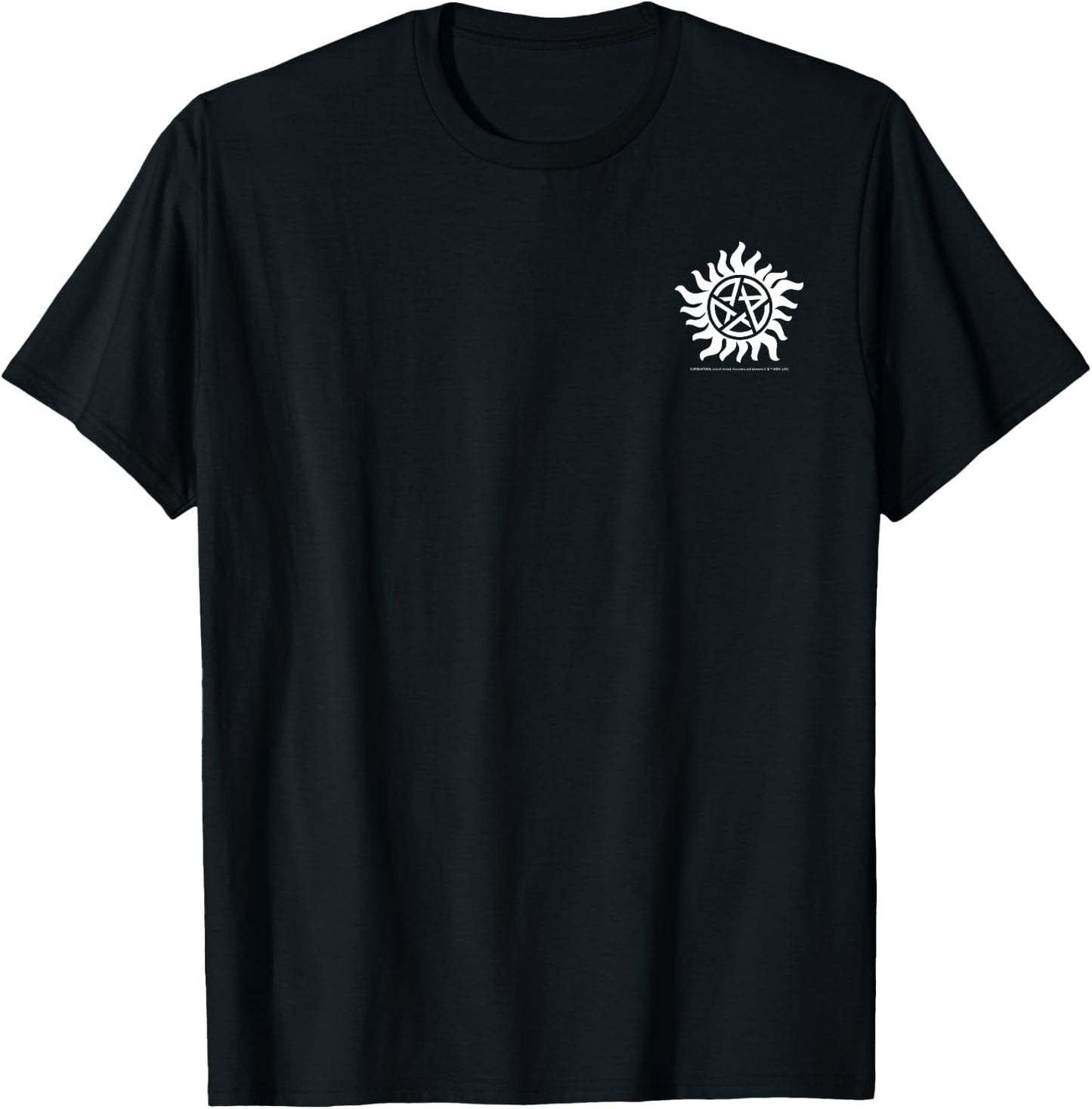 Supernatural Anti-Possession Logo Left Chest C2 T-Shirt - T-Shirt | Black