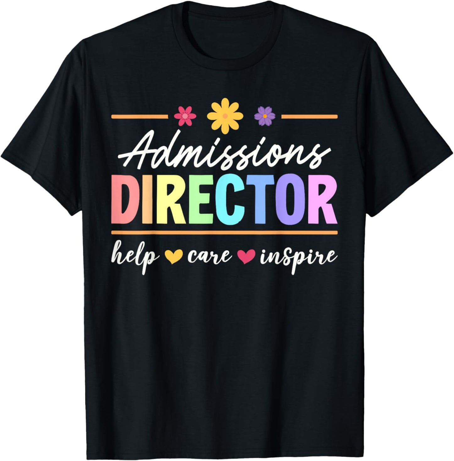 Cute Admissions Director Appreciation T-Shirt - T-Shirt | Black