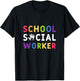 Social Work Rainbow Women School Social Worker T-Shirt - T-Shirt | Black