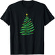 One Line Christmas Xmas T-Shirt - T-Shirt | Black
