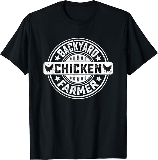 Backyard Chicken Farmer - Farming Chicken Owner Pet Farmer T-Shirt - T-Shirt | Black