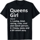 QUEENS GIRL NY NEW YORK Funny City Home Roots Gift T-Shirt - T-Shirt | Black