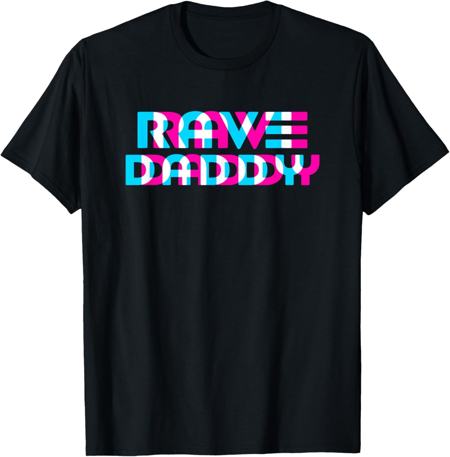 Rave Daddy EDM Music Festival Glitch T-Shirt - T-Shirt | Black