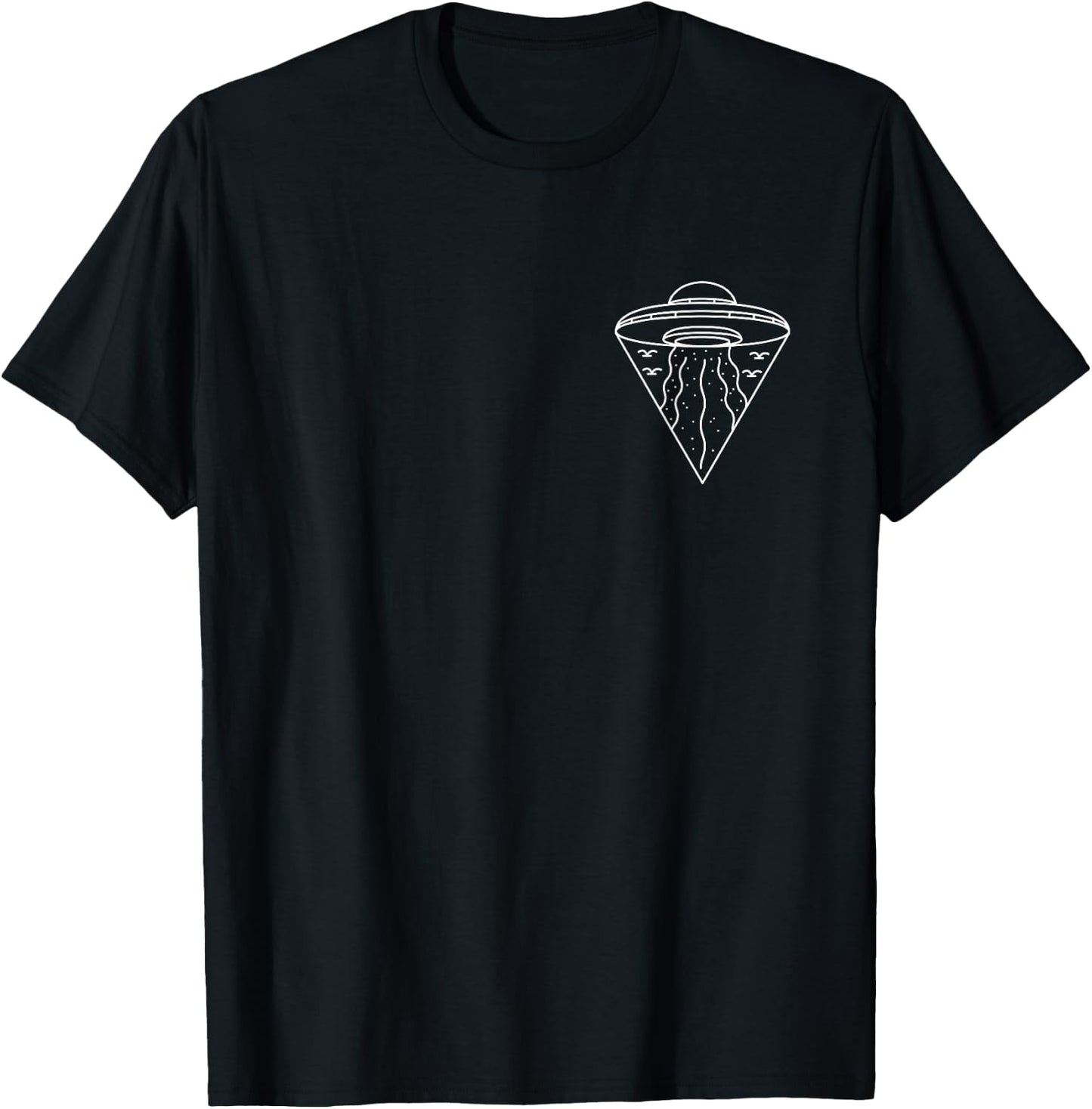 Minimalist Alien Pocket UFO Abduction ET Conspiracy Theory T-Shirt - T-Shirt | Black