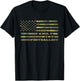 God Family Country Football Vintage Camouflage American Flag T-Shirt - T-Shirt | Black