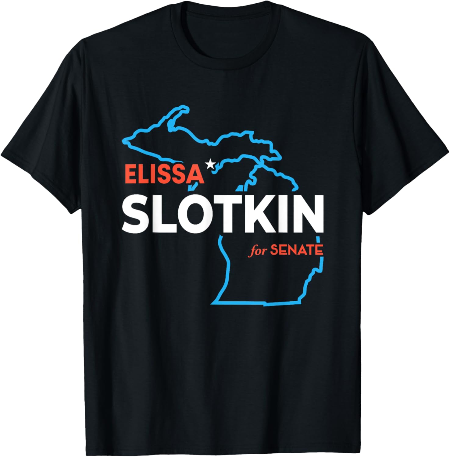 Elissa Slotkin 2024 For US Senate Michigan Democrat Senator T-Shirt - T-Shirt | Black